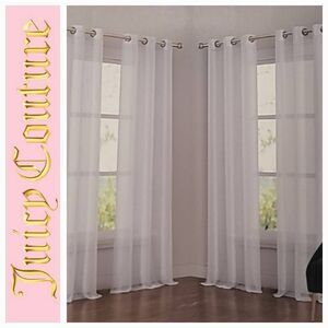 Juicy Couture Home Four Shimmery Window Panels w/Grommets